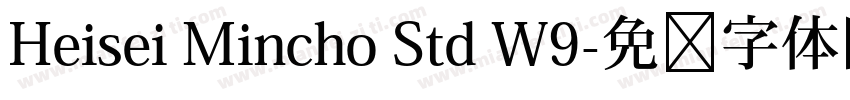 Heisei Mincho Std W9字体转换